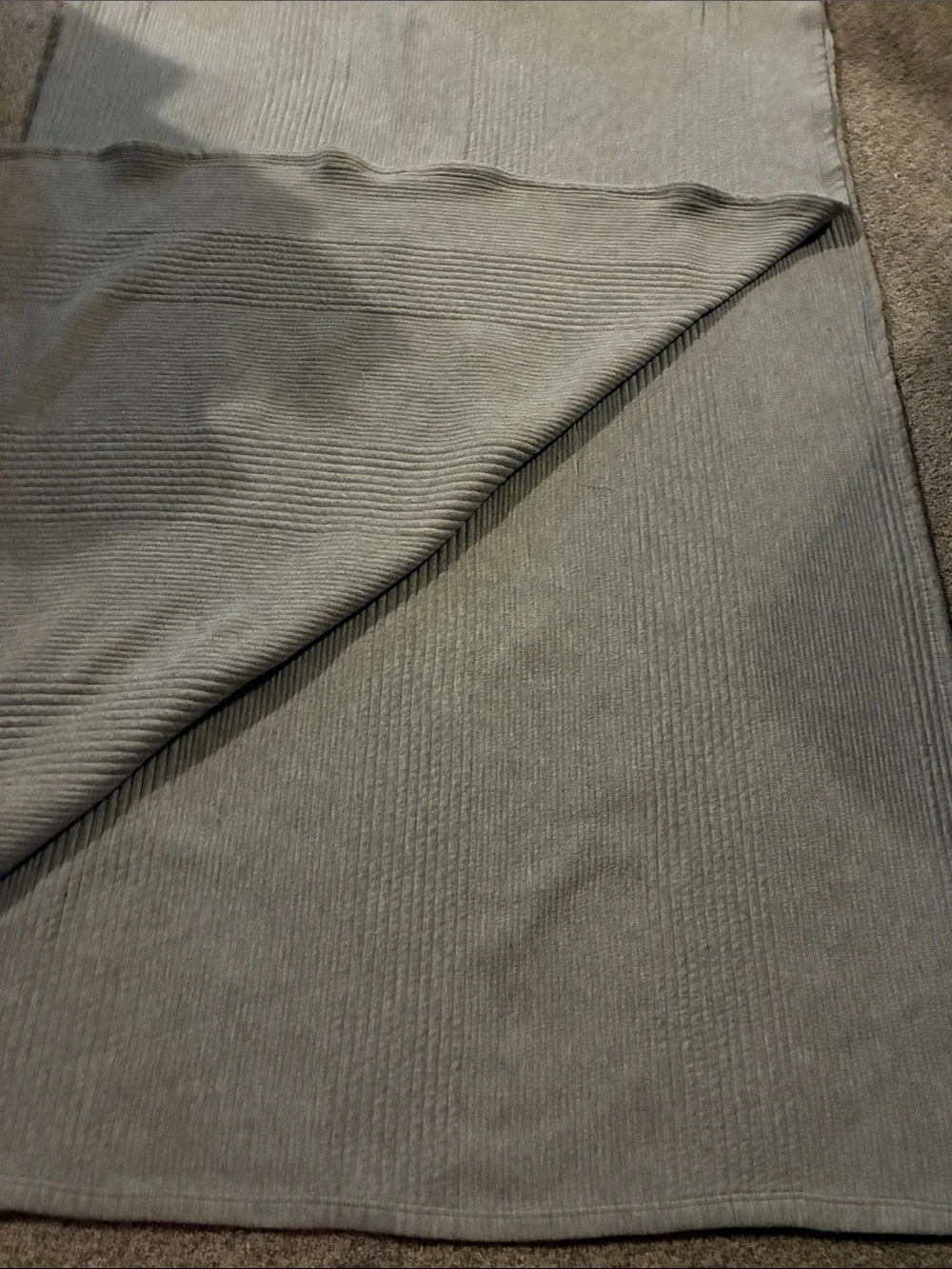 King size Ribbed Comforter Cover with pillow case in Light Gray